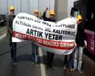 İnşaat işçilerinin eylemi sürüyor!