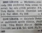 1944 yılında Büyükdere civarında 2 bin dönüm arazili çiftlik 50 bin liraya satılacakmış!