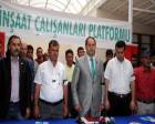 İnşaat Çalışanları Platformu Bakan Taner Yıldız'a destek verdi!