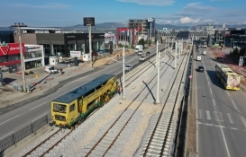 Bursa Büyükşehir Belediyesi raylı sistem hatlarında çalışmalarını hızlandırdı!