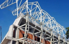 Alsancak Stadı'nda çatı montajı başladı!