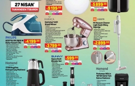 A101'de mikser 3800 TL’ye, buhar kazanlı ütü 4200 TL’ye, şarjlı dikey süpürge 2900 TL’ye düştü!