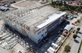 Çorum'un yeni spor salonu hızla yükseliyor!