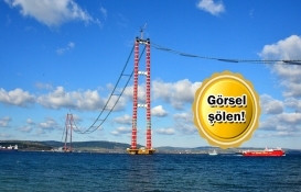 1915 Çanakkale Köprüsü'nün kedi yolu ışıklandırıldı!