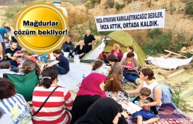 Fikirtepe mağdurları evsiz kalınca şantiyeye çadır kurdu!