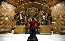 Endonezya'daki Saka Buana Camisi'nin yüzde 60'ı bambudan yapıldı!