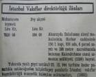1944 yılında Aksaray'da Kalenderhane Cami arsası 7.520 liraya satılacakmış!