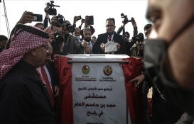 Katar'ın Gazze'de inşa edeceği Hamed bin Casim Hastanesi'nin temeli atıldı!