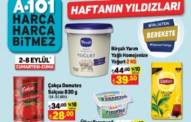 A101'de yüzde 35'e varan indirim! Siyah çay 1 kg, salça 850 gram, Omo toz deterjan 6 kg fiyatı dibi gördü!