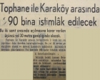 1957 yılında Tophane ile Karaköy arasında 290 bina istimlak edilecekmiş!