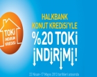 Halkbank’tan TOKİ borçlarına yüzde 20 indirim!