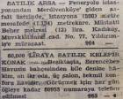 1947 yılında Feneryolu'nda 1.135 metrekare arsa metrekaresi 12 liradan satılacakmış!