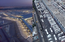 Havalimanı ve otogarlarda bayram ve 'karne tatili' yoğunluğu!