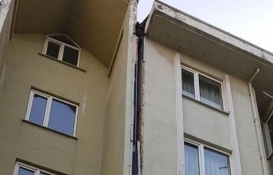 Esenyurt'ta bir binada çatlaklar oluştu!