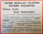 1949 yılında Levent Mahallesi evlerinin satışı başlamış!