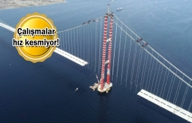 1915 Çanakkale Köprüsü'nün tabliye montajında sona yaklaşıldı!