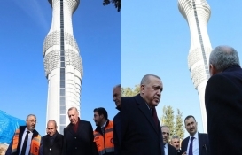 Cumhurbaşkanı Erdoğan inşaatı devam eden Çamlıca Kulesi'ni inceledi!