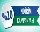 Yüzde 20 indirim kampanyası başladı!