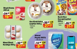 A101'de yüzde 35'e varan indirim! Mistral peçete 9 liraya, süzme peynir 49 liraya, bebe bisküvisi 13 liraya düştü!