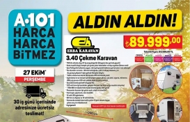 A101 aktüel ürünler bugün raflarda! A101'de karavan 89 bin TL, Stanley termos 299 TL! 27 Ekim 2022 fiyat listesi