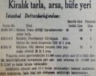 1946 yılında Beykoz'da 26 dönüm tarla 120 liraya kiraya verilecekmiş! 