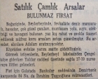 1953 yılında Beylerbeyi'nde koru arsaları satışa çıkarılmış!