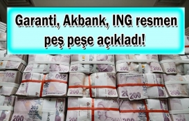 Bu 3 banka resmen ipleri kopardı! Garanti, Akbank ve ING bir bir açıkladı! Görenin ayağı yerden kesildi! Hemen bakın!